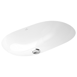 Villeroy et Boch sous plan O.novo 416250R1 53 x 32 cm, blanc C-plus, sans trou pour robinetterie, avec trop-plein