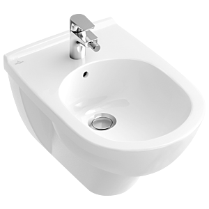 Villeroy & Boch O.Novo Wandbidet 546000R1 36x56 cm, weiss c-plus, mit Hahnloch und Überlauf