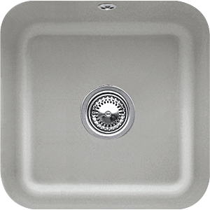 Villeroy and Boch undermount sink 670302KD with drain fitting, eccentric operation, fastening kit, fossil