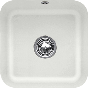 Villeroy et Boch évier sous plan 670302SM avec garniture de vidage , actionnement excentrique, kit de fixation, vapeur