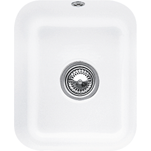 Villeroy et Boch évier sous plan 670402RW avec garniture de vidage , actionnement excentrique, kit de fixation, Stone White