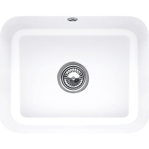 Villeroy und Boch Unterbauspüle 670602KG mit Ablaufgarnitur, Exzenterbetätigung, Befestigungssatz, Snow White