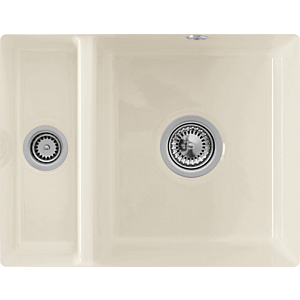 Villeroy et Boch évier sous plan 675802KR avec garniture de vidage et actionnement excentrique, Crema