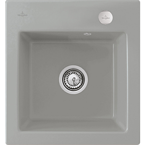 Villeroy and Boch Subway flush-mounted sink 67812FKD with drain fitting and eccentric actuation, Fossil