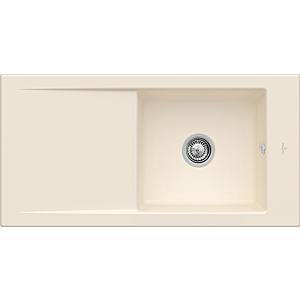 Villeroy and Boch Timeline 60 Flat flush-mounted sink 67902FFU with drain fitting and eccentric actuation, Ivory