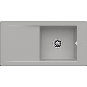 Villeroy and Boch Timeline 60 Flat flush-mounted sink 67902FKD with drain fitting and eccentric actuation, Fossil