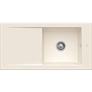 Villeroy and Boch Timeline 60 Flat flush-mounted sink 67902FKR with drain fitting and eccentric actuation, Crema