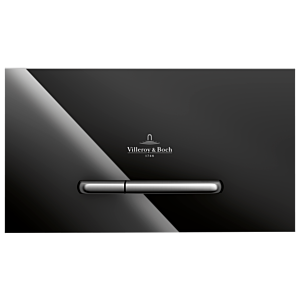 Villeroy & Boch ViConnect WC plaque 922160RB noir brillant, verre de sécurité