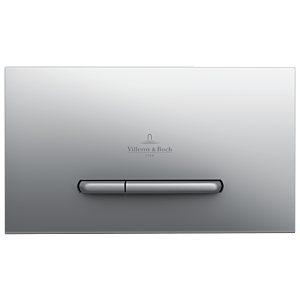 Plaque de déclenchement WC Villeroy &amp; Boch ViConnect 92218069 double chasse, plastique, chrome mat