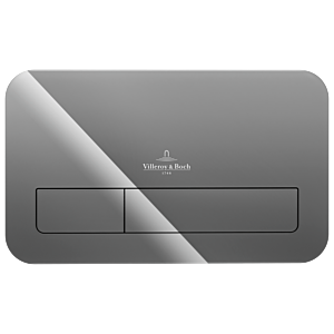 Villeroy und Boch Betätigungsplatte 922400RA 26,9x16,1x1,3cm, Oberfläche Sicherheitsglas, Glossy Grey