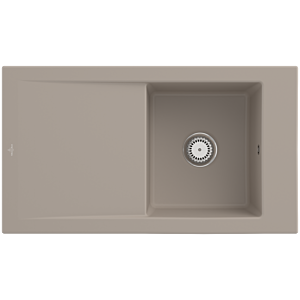 Villeroy and Boch sink 330701AM with waste set and manual operation, Almond