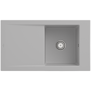 Villeroy & Boch Timeline Einbauspüle 330701SM mit Ablaufgarnitur und Handbetätigung, Steam