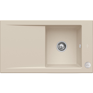 Villeroy and Boch sink 330702AM with drain fitting and eccentric operation, Almond