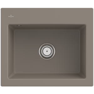 Villeroy and Boch Subway 60 S built-in sink 330901TR with waste set, 600 x 510 mm, manual operation, timber CeramicPlus