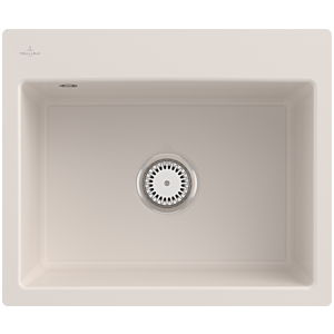 Villeroy et Boch Subway Villeroy et Boch encastrer 33091FKR avec garniture d&#39;écoulement et fonctionnement manuel, crema