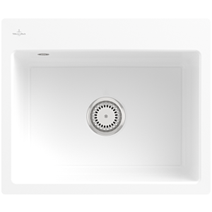 Villeroy et Boch Subway Villeroy et Boch encastrer 33091FR1 avec garniture d&#39;écoulement et fonctionnement manuel, blanc