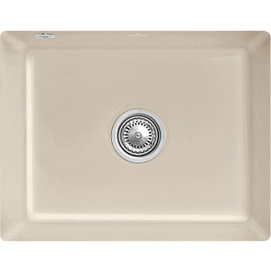 Villeroy et Boch évier sous plan 331002AM avec garniture de vidage et actionnement excentrique, Amande