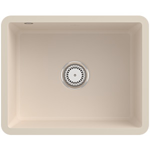 Villeroy et Boch comptoir match0 331001FU avec ensemble de déchets et fonctionnement manuel, Ivoire