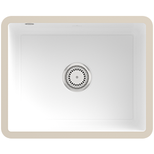 Villeroy et Boch match0 331001R1 avec ensemble de déchets et fonctionnement manuel, blanc