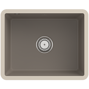 Villeroy and Boch undermount sink 331002TR with drain fitting and eccentric operation, Timber
