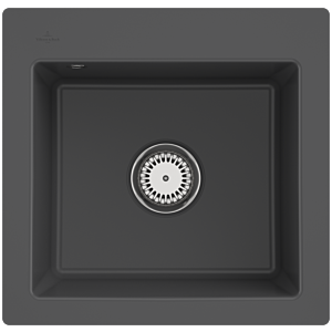 Villeroy et Boch évier de Subway avec garniture de vidage et fonctionnement manuel, Graphit