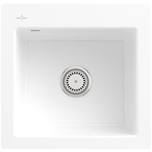 Villeroy et Boch Subway évier 33151FKG avec garniture de vidage et commande manuelle, Blanche - Neige