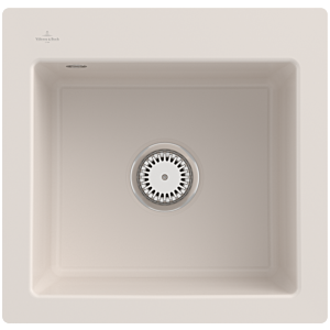 Villeroy et Boch Évier à Subway avec garniture de vidage et fonctionnement manuel, crema