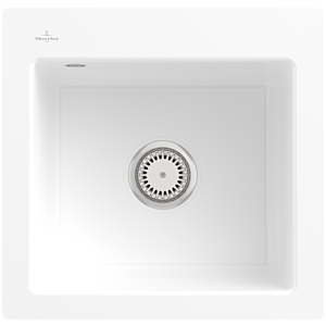 Villeroy et Boch évier à Subway avec garniture de vidage et fonctionnement manuel, blanc