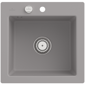 Villeroy and Boch Subway flush-mounted sink 33152FKD with waste set and eccentric operation, Fossil