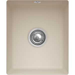 Villeroy and Boch undermount sink 332402AM with drain fitting and eccentric operation, Almond