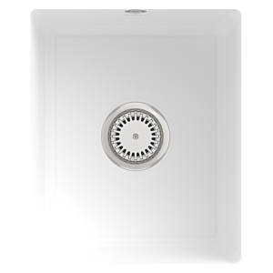 Villeroy und Boch Unterbauspüle 332401RW mit Ablaufgarnitur und Handbetätigung, Stone White