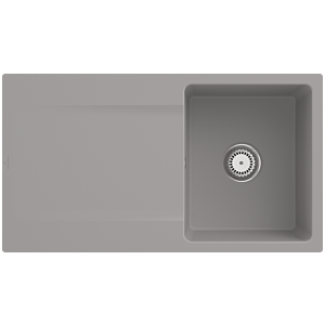 Évier de Villeroy et Boch avec garniture de vidage et commande manuelle, Fossil