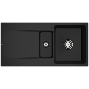 Villeroy and Boch Siluet Villeroy and Boch Siluet sink 33371FJ0 with waste set and manual operation, chromite