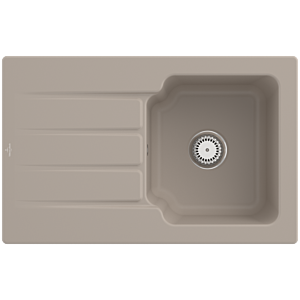 Villeroy et Boch Architectura MetalRim évier 334001AM Amande, garniture de vidange avec commande manuelle