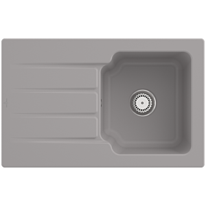 Villeroy et Boch Architectura MetalRim évier 334001KD Fossil, garniture de vidange avec commande manuelle