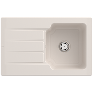 Villeroy and Boch Architectura MetalRim sink 334001KR Crema, waste set with manual operation