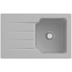 Villeroy et Boch Architectura MetalRim évier 334001SM Vapeur, garniture de vidange avec commande manuelle