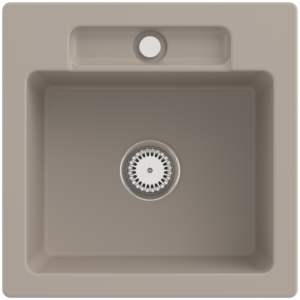 Villeroy and Boch Siluet sink 334501AM with waste set and manual operation, Almond