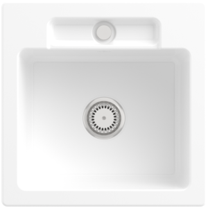 Villeroy and Boch Siluet sink 334501KG with waste set and manual operation, Snow White