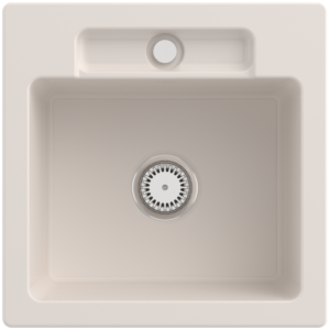 Villeroy et Boch Siluet évier 334501KR avec garniture de vidage et fonctionnement manuel, crema