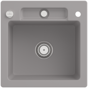 Villeroy et Boch Siluet évier 334502KD avec garniture de vidage et actionnement excentrique, Fossil