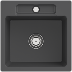 Villeroy and Boch Siluet sink 33451Fi4 with waste set and manual operation, Graphite