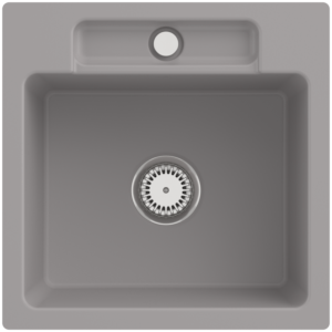 Villeroy und Boch Siluet Flächenbündige Spüle 33451FKD mit Ablaufgarnitur und Handbetätigung, Fossil