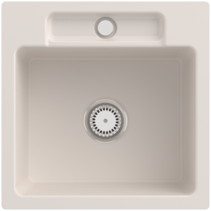 Villeroy and Boch Siluet sink 33451FKR with waste set and manual operation, crema