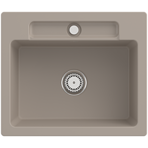 Villeroy und Boch Siluet Spüle 334601AM mit Ablaufgarnitur und Handbetätigung, Almond