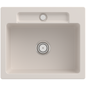 Villeroy und Boch Siluet Spüle 334601KR mit Ablaufgarnitur und Handbetätigung, Crema