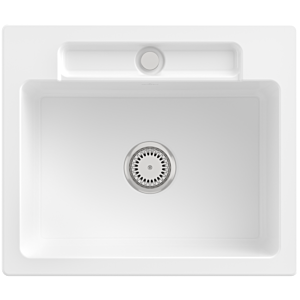 Villeroy and Boch Siluet sink 334601R1 with waste set and manual operation, white