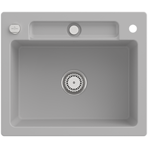Villeroy et Boch Siluet évier 334602SM avec garniture de vidage et actionnement excentrique, Vapeur