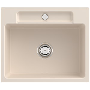 Villeroy et Boch Évier de Siluet avec garniture de vidage et commande manuelle, Ivoire