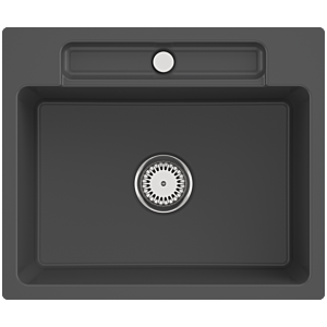 Villeroy et Boch évier de Siluet avec garniture de vidage et fonctionnement manuel, Graphite